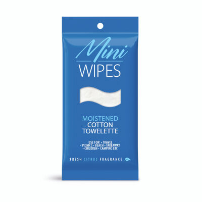MINIWIPE FACIAL TRAVEL TOWELETTES -25 PK