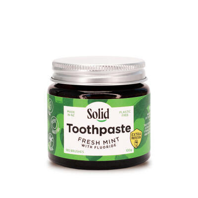 Solid fresh mint with fluoride extra protection toothpaste 100g