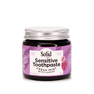 Solid fresh mint with fluoride extra protection sensitive toothpaste 100g