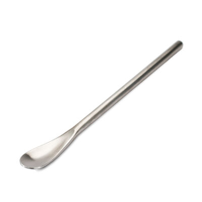 Solid stainless steel toothpaste scoop