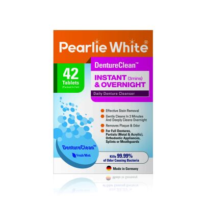 Pearlie White DentureClean - Denture Cleansing Tablets 42pcs