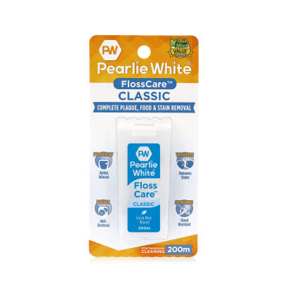 Pearlie White FlossCare Classic Waxed Mint Floss 200m