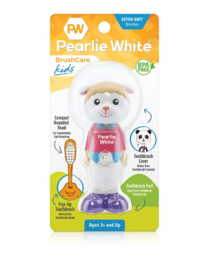 Pearlie White BrushCare Kids Pop-Up Extra Soft Toothbrush