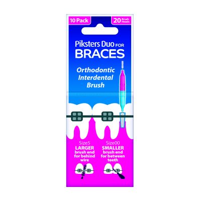 Piksters Duo For Braces Interdental Brush (10 Pack)