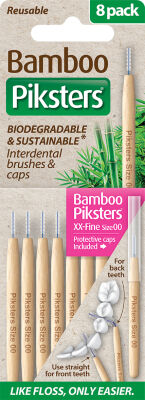 Piksters Bamboo Interdental Brush 8 pack